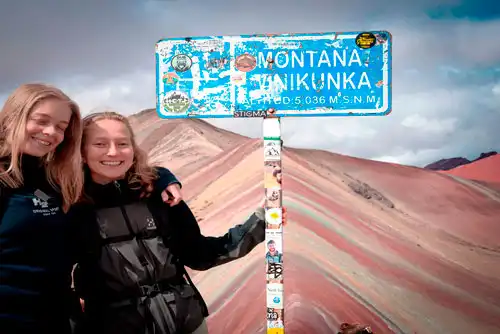 Altitude of Rainbow Mountain in Peru