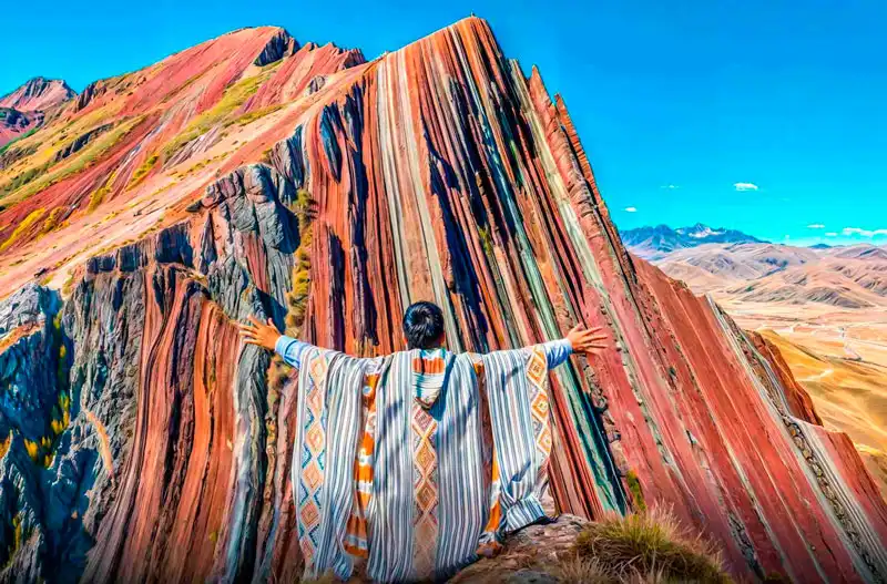 Vibrant color in the Rainbow Mountain