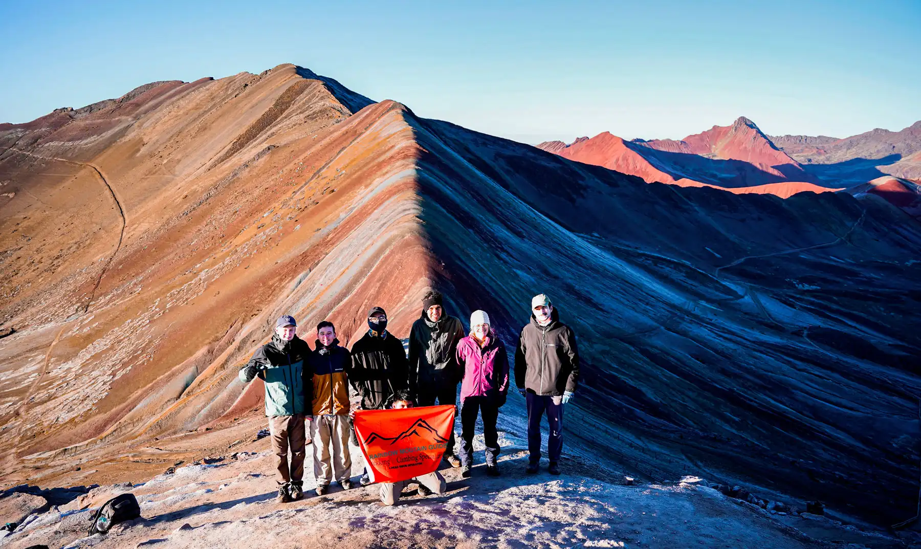 Sunset in the Rainbow Mountain Tour