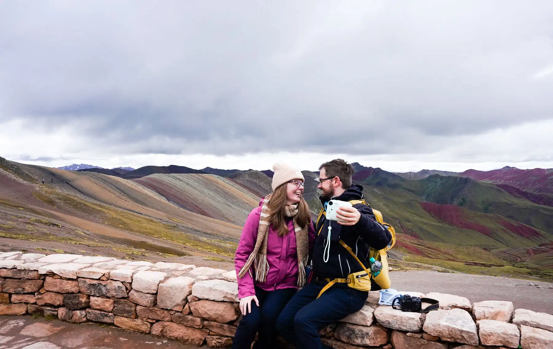 Happy couple in Palccoyo Private tour